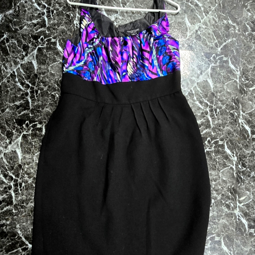 Formal dress that zips up.in the back. Purple and black